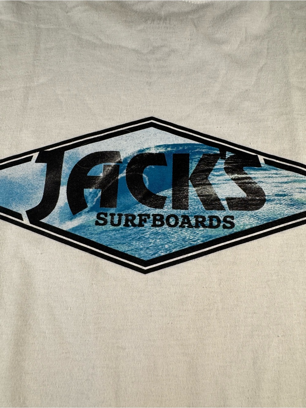 Jack’s Surfboards White Short Sleeve T-shirt Size M Unisex Mens 100% Cotton